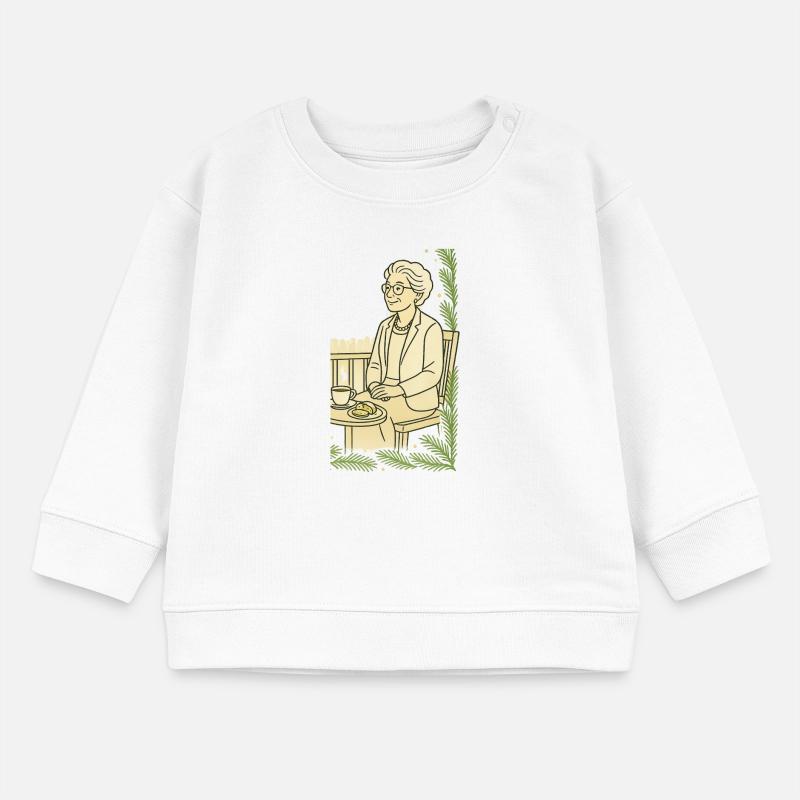 Großmutter Cafézeit am Tisch Baby Organic Sweatshirt Baby Changer von Stanley/Stella