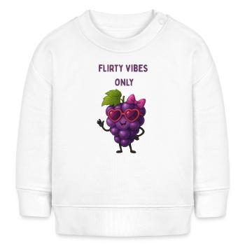 Graphique du raisin flirtant - Sweat bébé bio Stanley/Stella - blanc - Devant