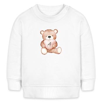 Teddy A - Sweat bébé bio Stanley/Stella - blanc - Devant