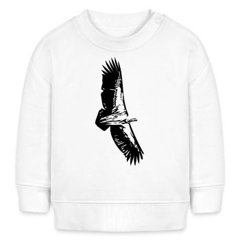 Vautour en vol - Sweat bébé bio Stanley/Stella - blanc - Devant