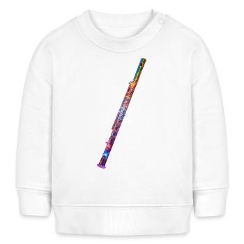 Querflöte - Baby Organic Sweatshirt Baby Changer von Stanley/Stella - Weiß - Vorne