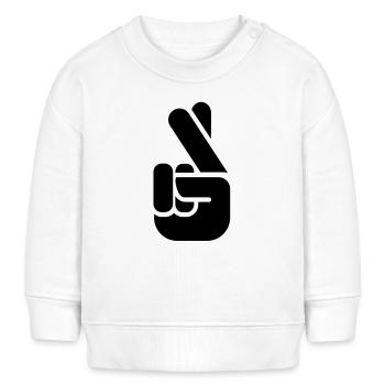 Crossed Fingers - Baby Sweatshirt by Stanley/Stella - white - Front