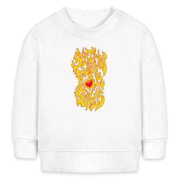 Satan ist für Schwule - Baby Organic Sweatshirt Baby Changer von Stanley/Stella - Weiß - Vorne