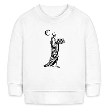 squelette avec échiquier - Sweat bébé bio Stanley/Stella - blanc - Devant