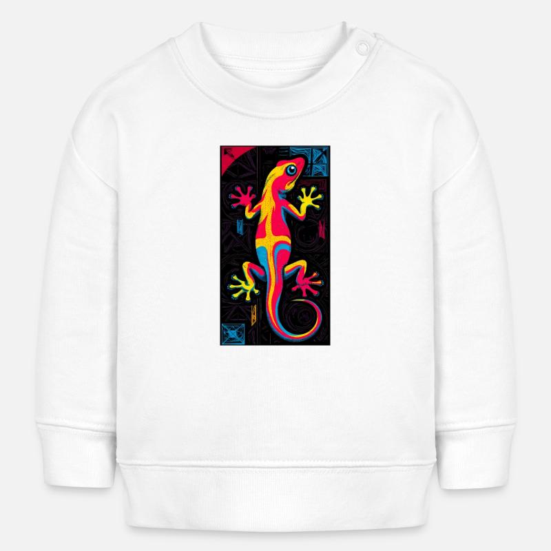 Gecko - Sweat bébé bio Stanley/Stella - blanc