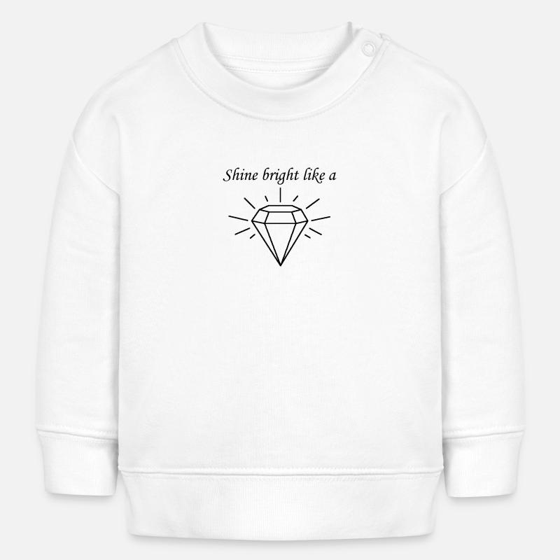 Brille comme un diamant - Sweat bébé bio Stanley/Stella - blanc