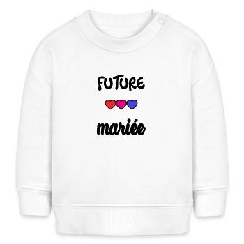 Junggesellinnenabschied. HOCHZEIT. MANNSCHAFT. TEAM BRAUT. ZUKÜNFTIGE BRAUT - Baby Organic Sweatshirt Baby Changer von Stanley/Stella - Weiß - Vorne