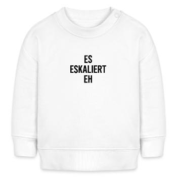 Es eskaliert eh - Baby Organic Sweatshirt Baby Changer von Stanley/Stella - Weiß - Vorne