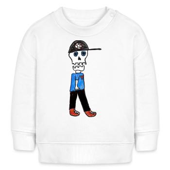PoolBoy SkullHeart - Baby Organic Sweatshirt Baby Changer von Stanley/Stella - Weiß - Vorne