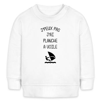 Planche à Voile / Véliplanchiste / Surf / Plage - Sweat bébé bio Stanley/Stella - blanc - Devant