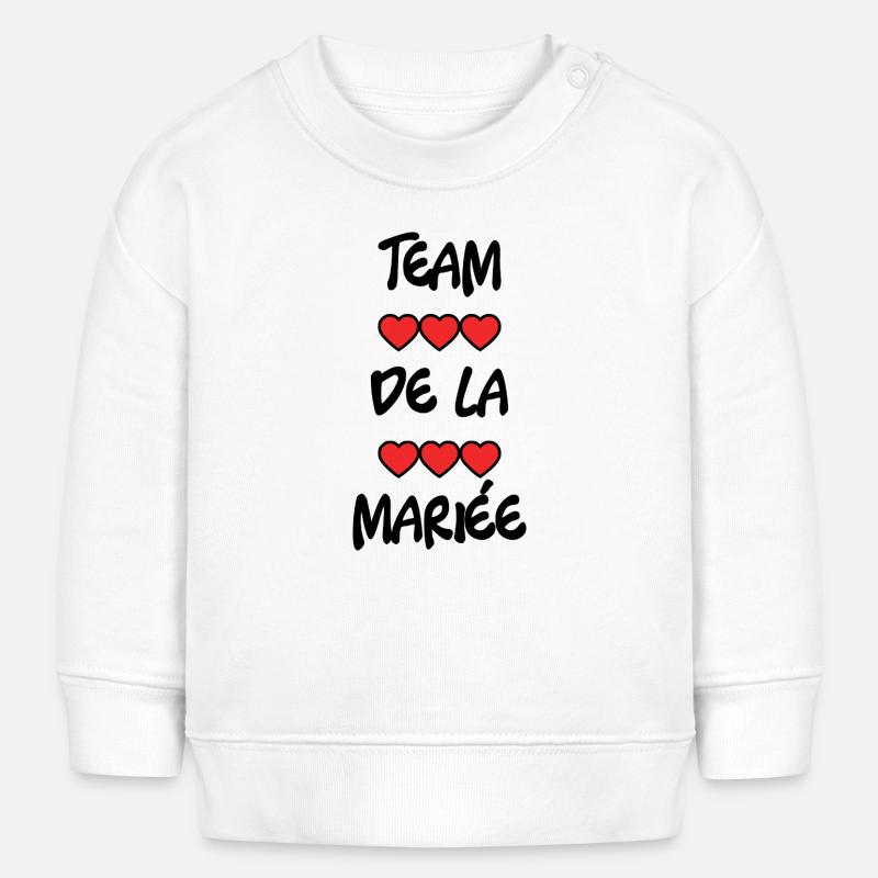 EVJF. MARIEE. TEAM. TEAM MARIEE. FUTURE MARIEE - Sweat bébé bio Stanley/Stella - blanc