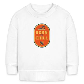 Born to Chill - geboren um zu chillen - Baby Organic Sweatshirt Baby Changer von Stanley/Stella - Weiß - Vorne