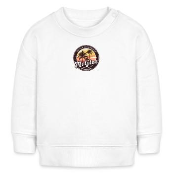 Meljine Montenegro Strand Design - Baby Organic Sweatshirt Baby Changer von Stanley/Stella - Weiß - Vorne