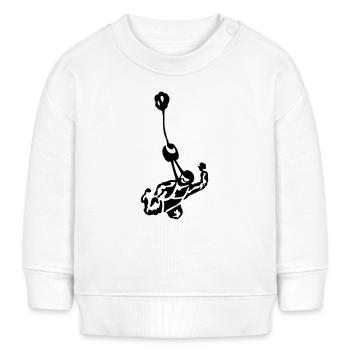 parachutiste - Sweat bébé bio Stanley/Stella - blanc - Devant