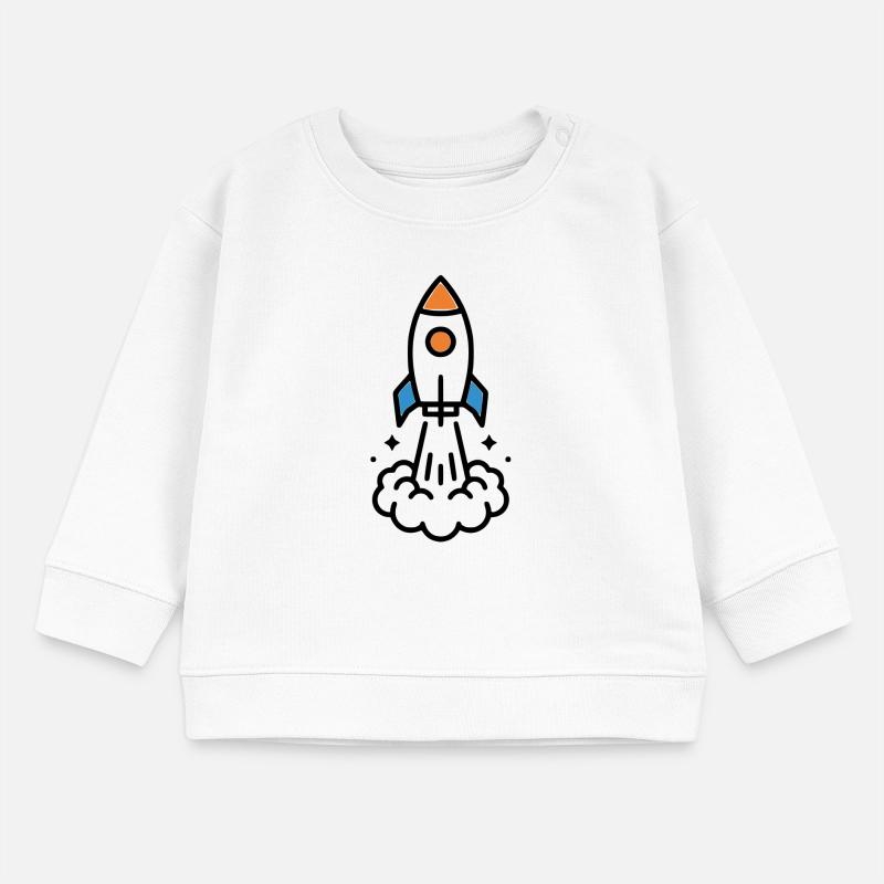Rocket Launch Space Comic Baby Sweatshirt by Stanley/Stella