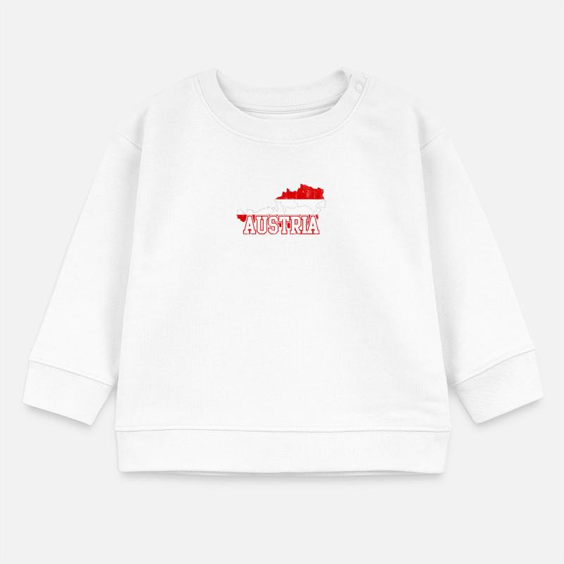 Austria Flag Map Wordmark Baby Sweatshirt by Stanley/Stella