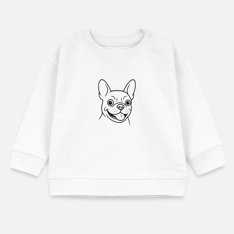 TinyPaws Black & White Edition Bulldogge Style b Baby Organic Sweatshirt Baby Changer von Stanley/Stella