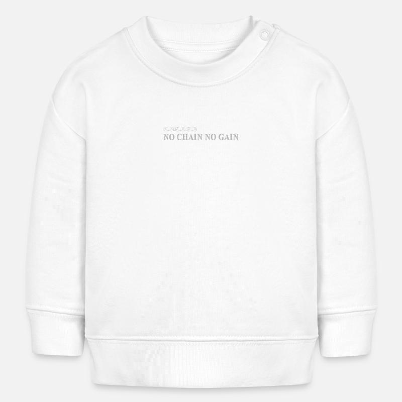 Pas de chaîne Pas de gain - Sweat bébé bio Stanley/Stella - blanc