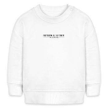 Wismar Koordinaten - Baby Organic Sweatshirt Baby Changer von Stanley/Stella - Weiß - Vorne