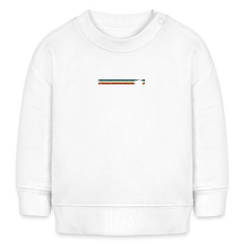 Vélo rétro sur des rayures arc-en-ciel - Sweat bébé bio Stanley/Stella - blanc - Devant