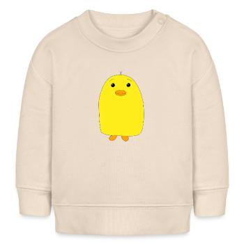 Mignon caneton jaune - Sweat bébé bio Stanley/Stella - écru doux - Devant