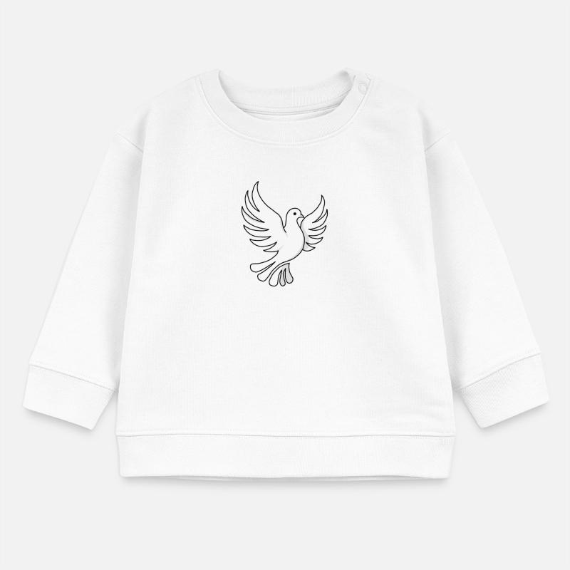 Einfaches Tauben Design Baby Organic Sweatshirt Baby Changer von Stanley/Stella