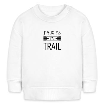 Ich kann nicht, ich habe eine Spur - Baby Organic Sweatshirt Baby Changer von Stanley/Stella - Weiß - Vorne