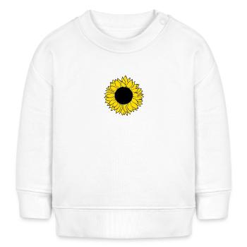 Sonnenblume - Baby Organic Sweatshirt Baby Changer von Stanley/Stella - Weiß - Vorne