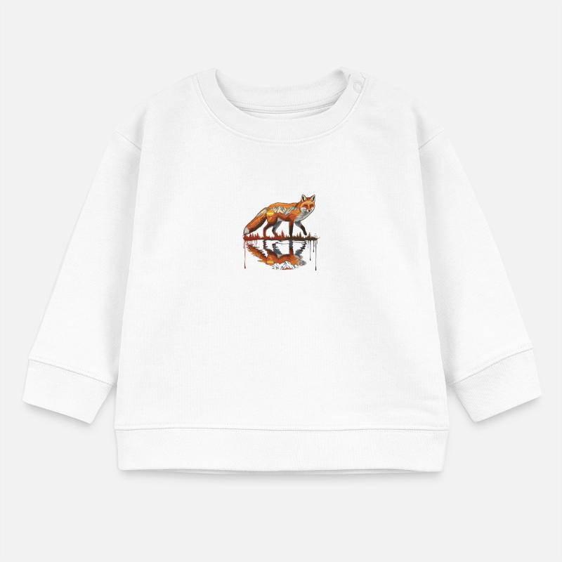 Fox Forest Animal Pattern Animal Art Fox Pattern Baby Sweatshirt by Stanley/Stella