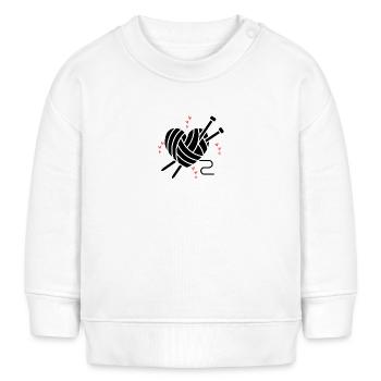 Tricot Tricot Crochet Tricoteur - Sweat bébé bio Stanley/Stella - blanc - Devant