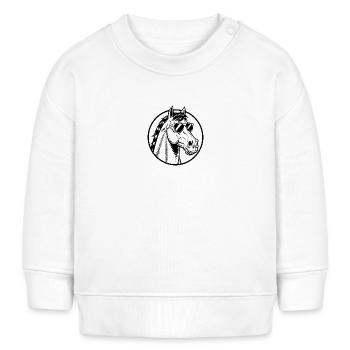 Reiten Reiten - Baby Organic Sweatshirt Baby Changer von Stanley/Stella - Weiß - Vorne