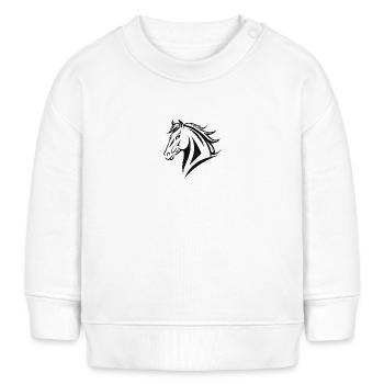 Reiten Reiten - Baby Organic Sweatshirt Baby Changer von Stanley/Stella - Weiß - Vorne