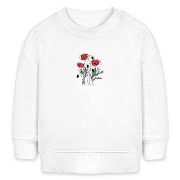 Coquelicots Matisse inspiré - Sweat bébé bio Stanley/Stella - blanc - Devant