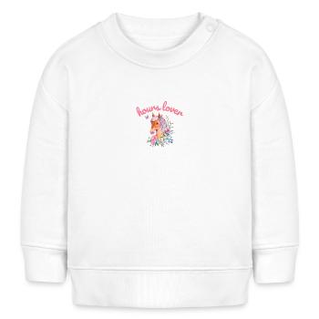 Pferdefreunde - Reiten - Reiter - Baby Organic Sweatshirt Baby Changer von Stanley/Stella - Weiß - Vorne