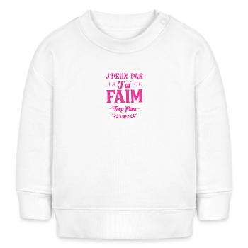 Ich kann nicht, ich bin hungrig - Baby Organic Sweatshirt Baby Changer von Stanley/Stella - Weiß - Vorne