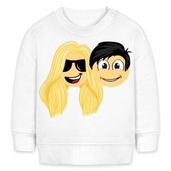 Couple in love blonde woman and brunette man - Baby Sweatshirt by Stanley/Stella - white - Front