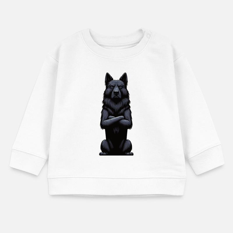 Black German Shepherd German Shepherd Owner Baby Sweatshirt by Stanley/Stella