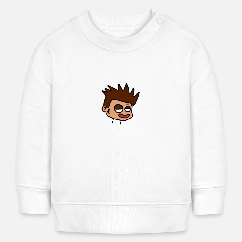 Heureux enfant de bande dessinée - Sweat bébé bio Stanley/Stella - blanc