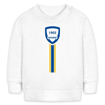 Fußballverein Madrid - Baby Organic Sweatshirt Baby Changer von Stanley/Stella - Weiß - Vorne