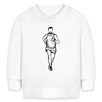 Funny jogger - Baby Sweatshirt by Stanley/Stella - white - Front