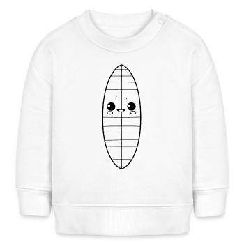 Planche de surf Look bande dessinée - Sweat bébé bio Stanley/Stella - blanc - Devant