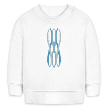 vague Art | bleu-gris - Sweat bébé bio Stanley/Stella - blanc - Devant