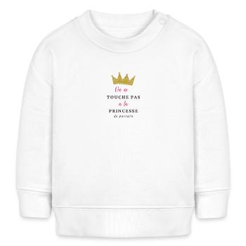 Pate Prinzessin - Baby Organic Sweatshirt Baby Changer von Stanley/Stella - Weiß - Vorne
