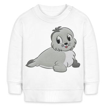 jouet en peluche Robbe - Sweat bébé bio Stanley/Stella - blanc - Devant