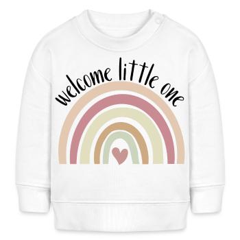 Welcome little one - babyspruch süß - Baby Organic Sweatshirt Baby Changer von Stanley/Stella - Weiß - Vorne