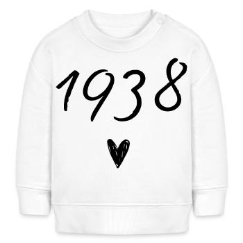 1938 Heart Birthday - Baby Sweatshirt by Stanley/Stella - white - Front