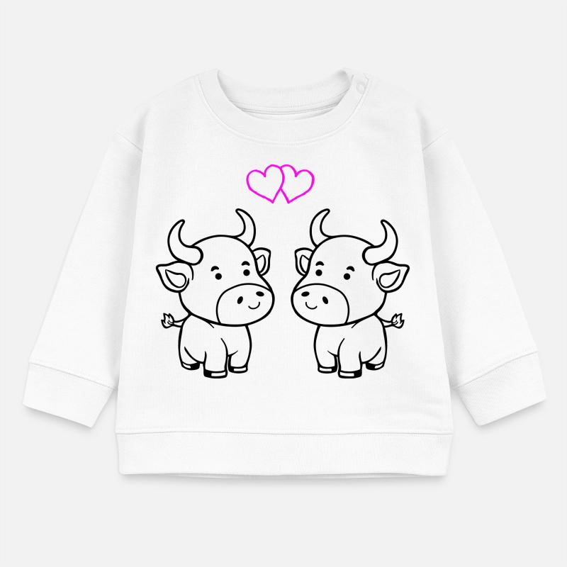 vache bébé amour Sweat bébé bio Stanley/Stella
