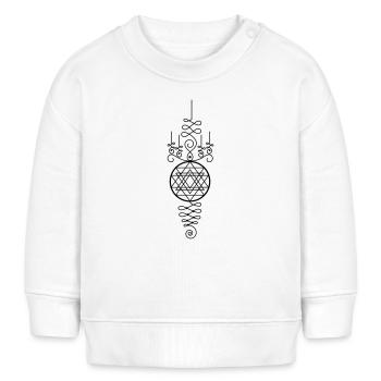 Totem du Yant d’Or – Géométrie spirituelle - Sweat bébé bio Stanley/Stella - blanc - Devant