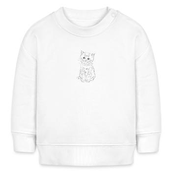 Shy kitten - Baby Sweatshirt by Stanley/Stella - white - Front