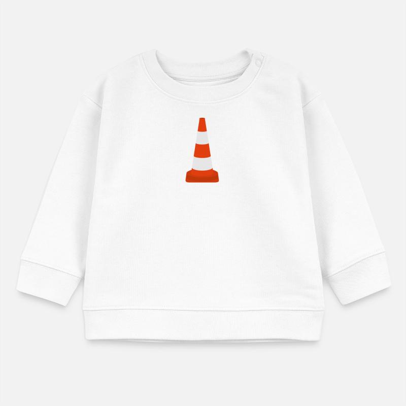 Cône de cône de trafic de pylônes Cône d’avertissement Cône icône de cône Sweat bébé bio Stanley/Stella